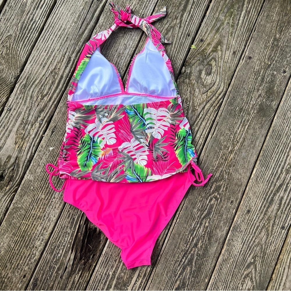 Tropical print 2 piece tankini - Picture 5 of 10